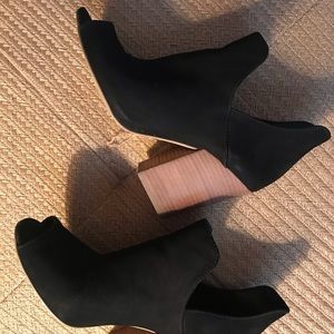 6.5 black suede booties